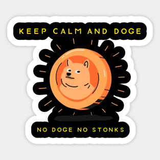 Keep Calm & Dogecoin 05 Sticker